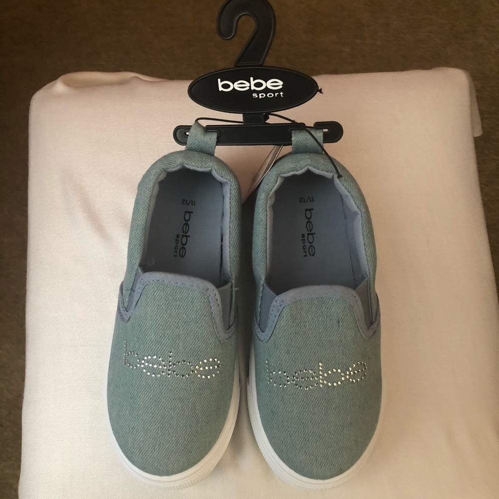 Blue and Silver Bebe size 11/12 sneakers